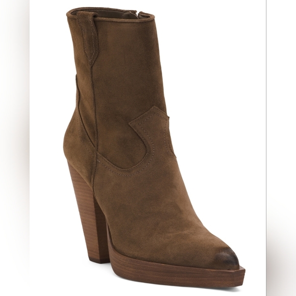 🔹️Vince Camuto🔹️ Ninisha Womens Padded Insole Pointed Sz 9.5 Toe Mid-Calf Boot - Picture 1 of 2